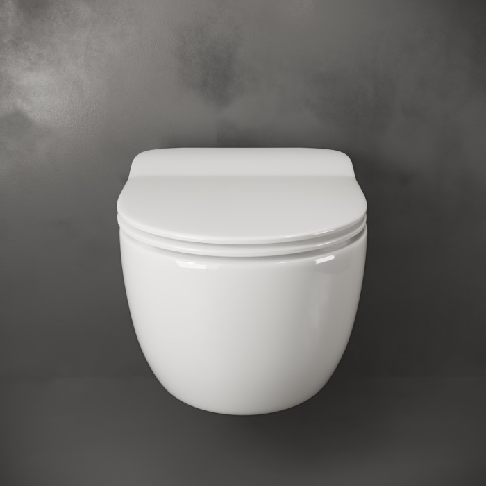 Подвесной унитаз с сиденьем Ceramicanova Simple, белый арт. CN1301