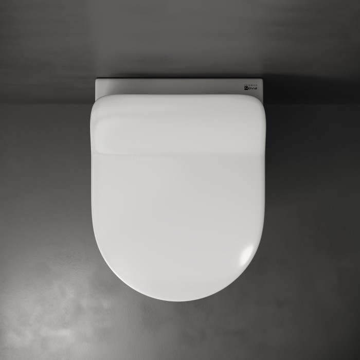 Подвесной унитаз с сиденьем Ceramicanova Simple, белый арт. CN1301