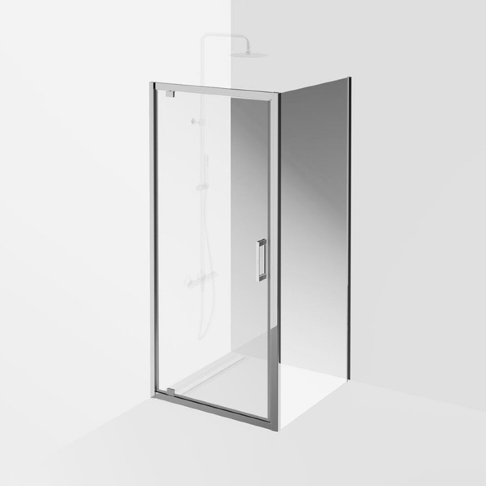 Душевая боковая панель 90х195, Vetro Kerama Marazzi, хром - VE.90.FP.CR