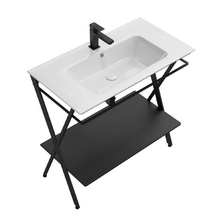 Металлическая структура напольная 85см, Piano next Kerama Marazzi, черный - PIA.N.85\BLK