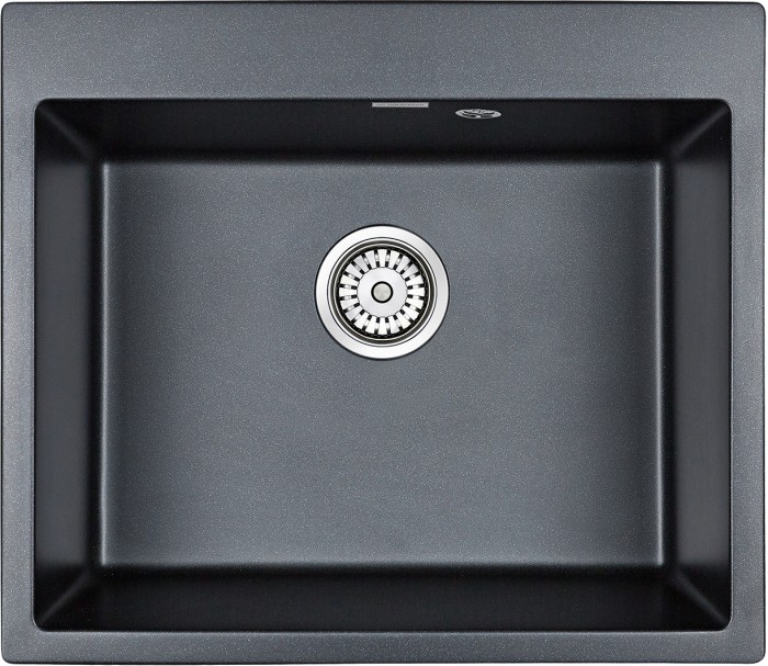 Мойка для кухни гранит 600х520 Paulmark KANTE 60, черный металлик - PM106052-BLM