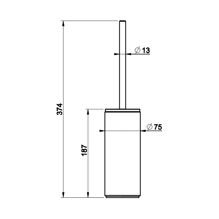 Ершик подвесной белый, Gessi Tondo, хром арт. 63743#031