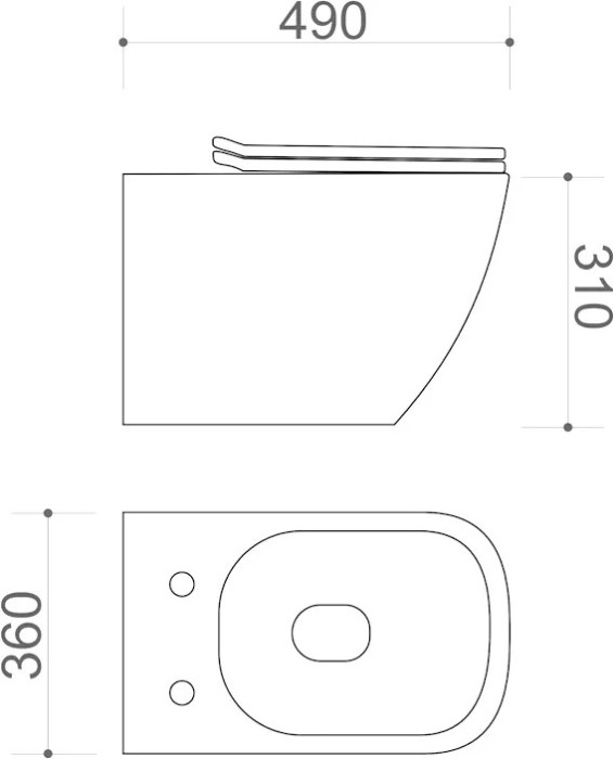 Унитаз подвесной Lotis Maya L30573 сиденье микролифт, цвет белый