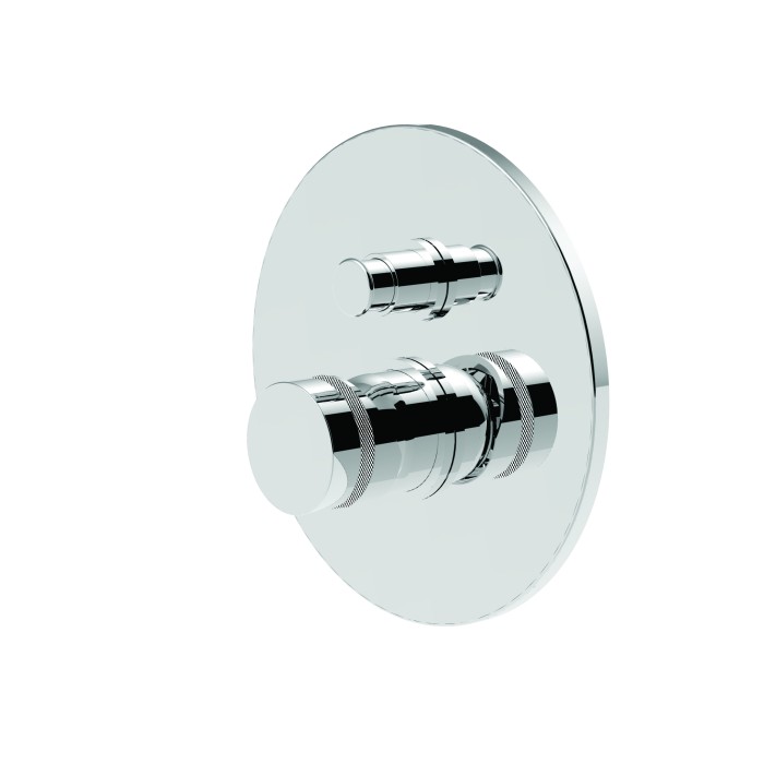 Встраиваемый смеситель для душа, однорычажный, с кнопкой-переключателем, на 2 режима, Giulini My ring deluxe, хром арт. MR0063DL