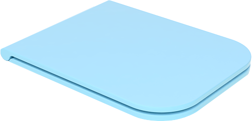 Крышка с сиденьем для подвесного унитаза голубой матовый, GSG Ceramic Design Brio, BRCOPRSLTICR023