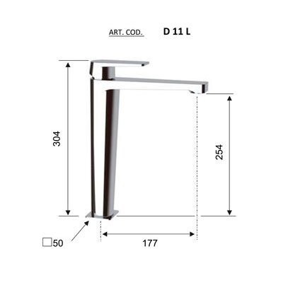 Смеситель хром глянцевый, Remer Dream, внешнего монтажа D11L