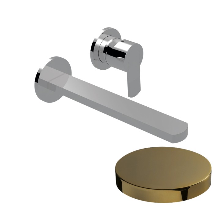 Внешняя часть смесителя для раковины встраиваемого, излив 15 см, без донного клапана, Giulini Surf, золото арт. 5825-15EPO