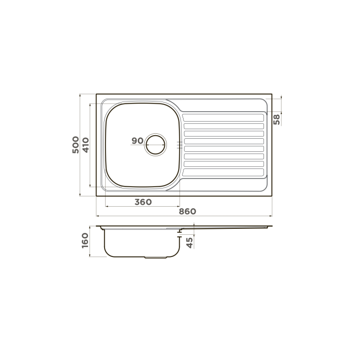 Кухонная мойка Omoikiri Kashiogawa 86-IN нерж. сталь, цвет нержавеющая сталь арт. 4993453