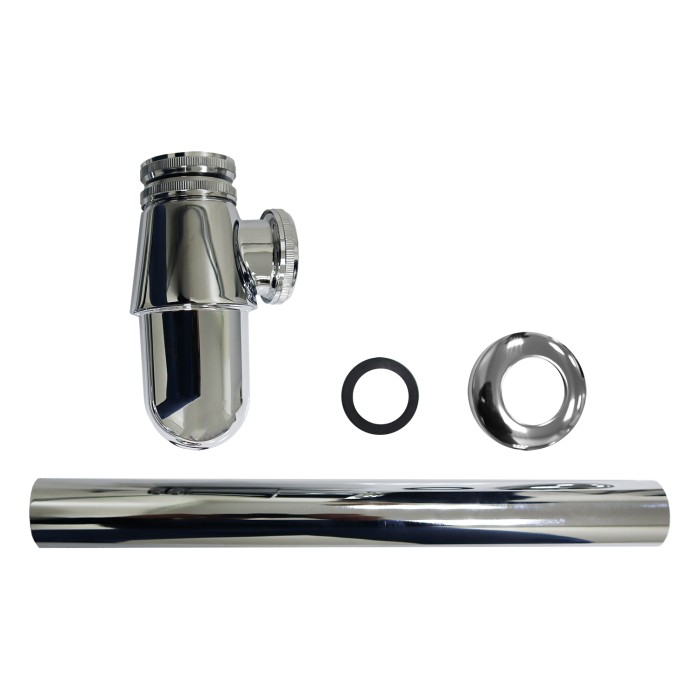 Сифон для раковины без выпуска, G 1 1/4 латунь, хром Azario, Basic - AZ-107-CHR