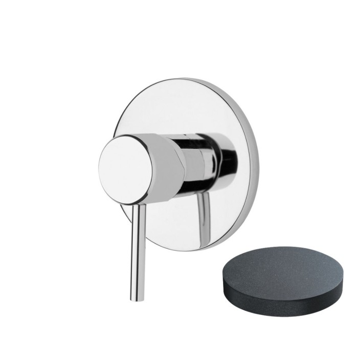 Внешняя часть встраиваемого смесителя для душа, однорычажный, Giulini Futuro, графит арт. 6515-EPGF