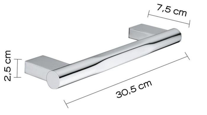 Поручень прямой Canarie Gedy, A221/28(13) цвет: хром