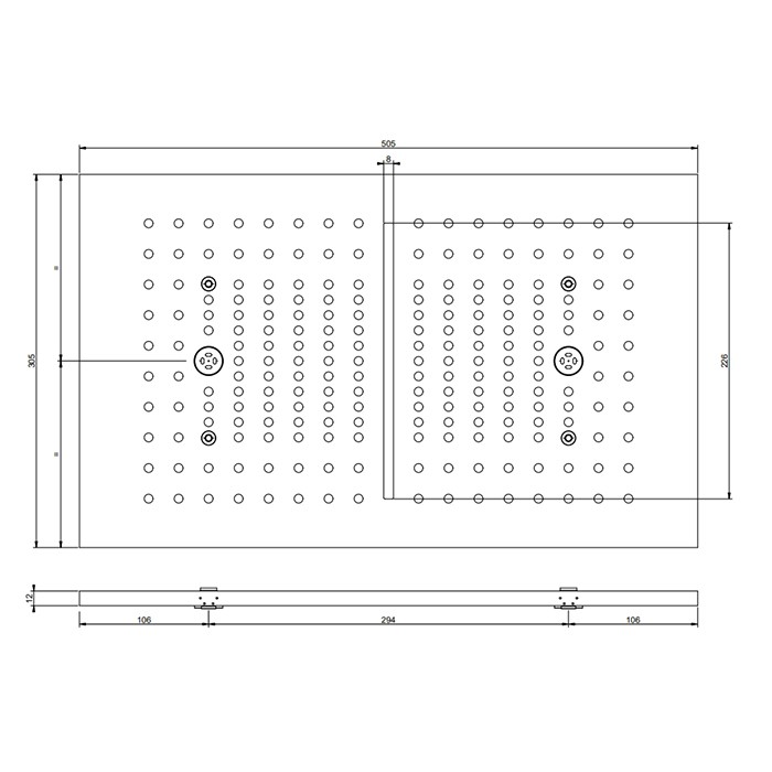 Накладная панель 30х50м., для душевой системы встраиваемой в потолок, Gessi, steel brushed арт. 57010#239