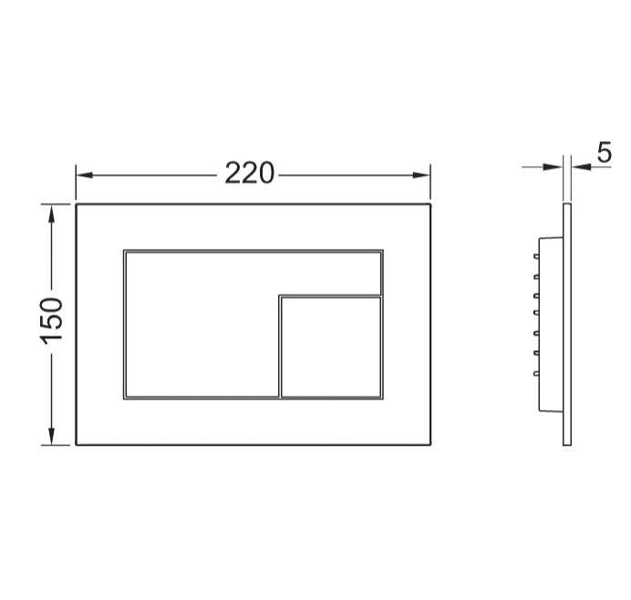 Кнопка смыва TECE Velvet черная арт. 9240732