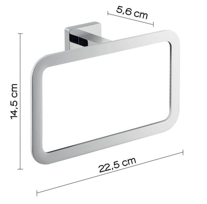 Полотенцедержатель - кольцо Atena Gedy, 4470(13) цвет: хром