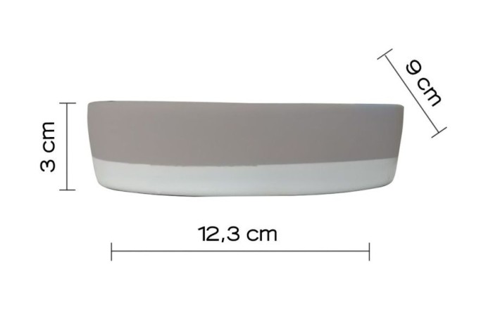 Настольная керамическая мыльница New Mizar Gedy, NM11(66) цвет: серый