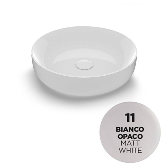 Накладная раковина, d45 h14 см, Olympia ceramica Metamorfosi, белый матовый арт. MET4245011