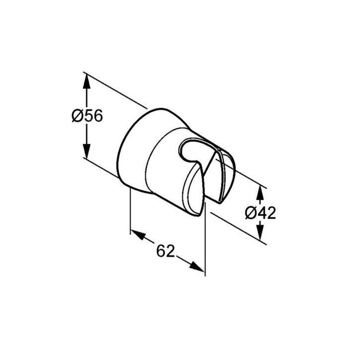 Настенный держатель для душа, Kludi, белый - 6305043-00