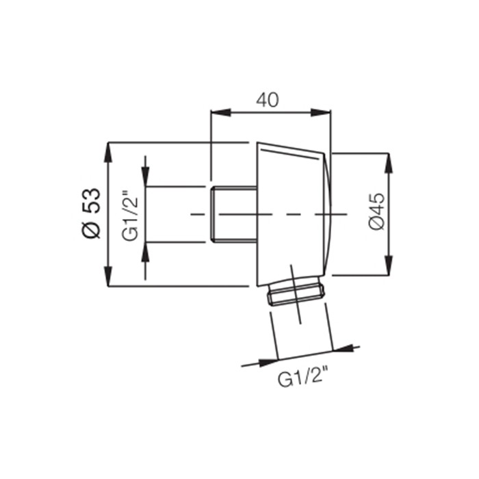 Fima Carlo Frattini Подвод воды 1/2”, Wellness, F2013NS цвет: чёрный