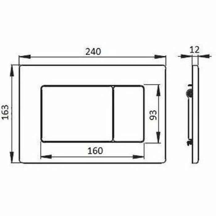 Кнопка для инсталляции, нерж.Сталь matt gold, Boheme - 650-MG