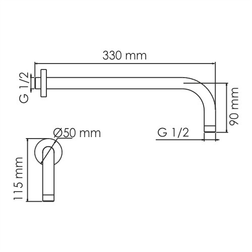 Настенный верхний излив для ванны WasserKRAFT арт. A146