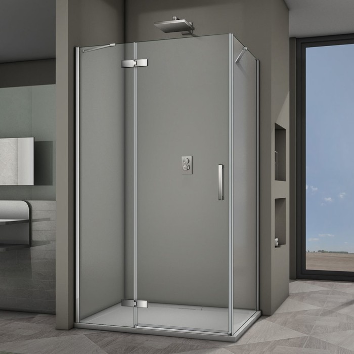 Душевой угол 1000x800x1950 хром, Veconi Rovigo, стекло прозрачное арт. RV064-10080PR-01-19C3
