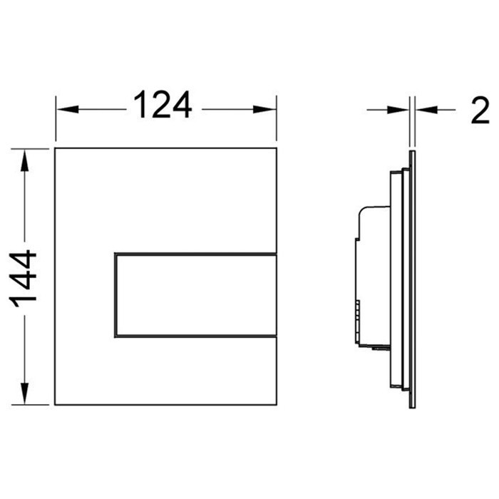 Панель смыва для писуара, белый матовый, square urinal TECE арт. 9242814