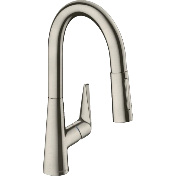Смеситель для кухни, с вытяжным душем, Hansgrohe Talis M51, нержавеющая сталь арт. 73850800