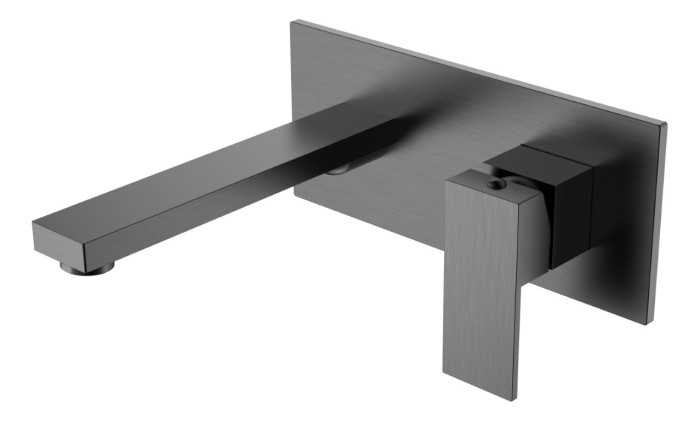 Смеситель для раковины, Matt Gun Metal, Qubic Boheme 475-GM