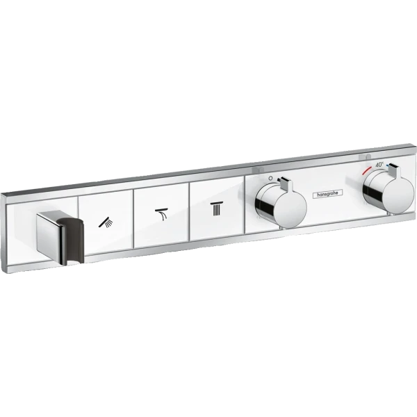 Термостат для душа скрытого монтажа на 3 потребителя, Hansgrohe RainSelect, белый/хром арт. 15356400