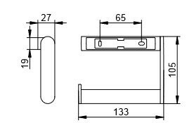 Держатель для туалетной бумаги открытая форма, правое исполнение Keuco, Plan, 14962 370000 цвет: черный