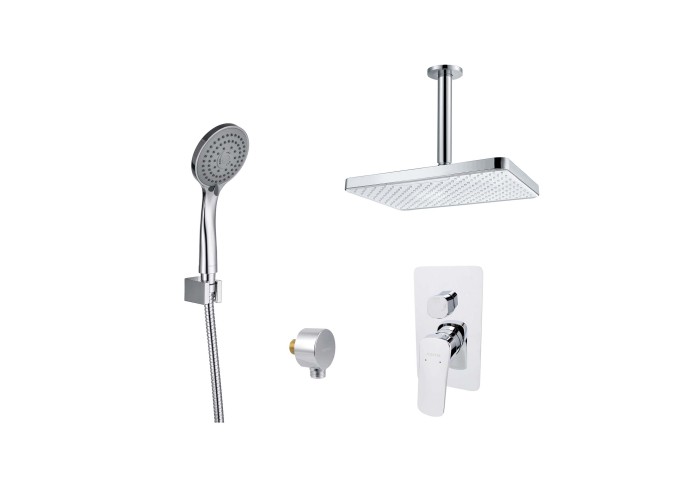 Душевая система Set 4 в 1 (AQ1046CR+AQ2071CR+AQ2454CR+AQ2010CR), Aquatek Вега, хром арт. AQ1073CR