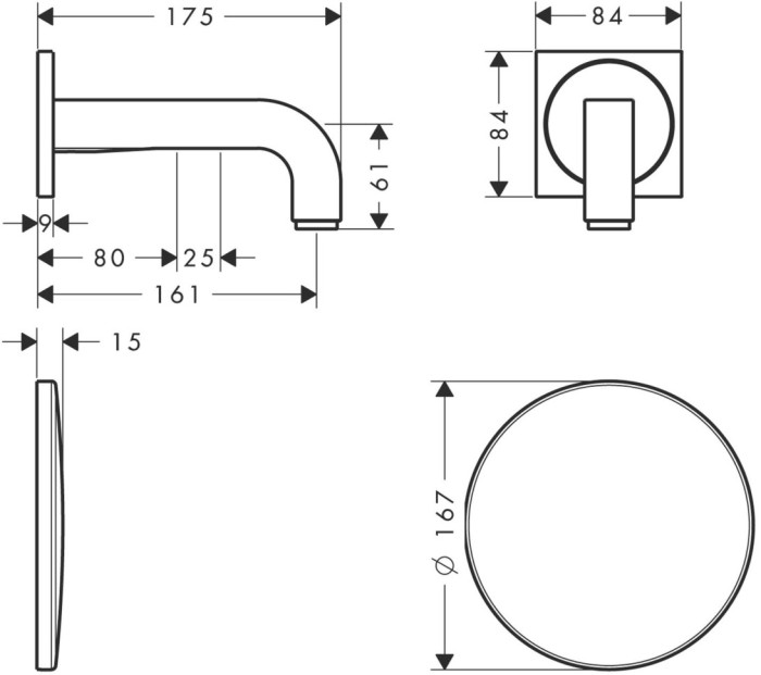 Электронный смеситель для раковины Citterio Axor, хром арт. 39117000
