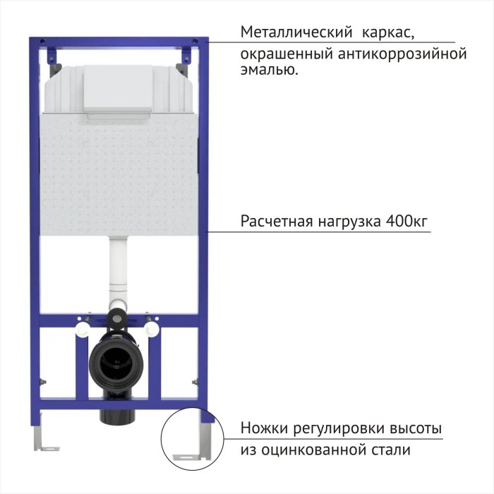 Комплект инсталляции -  кнопка L5 Soft Touch черная, унитаз SIGMA Rimless 52 см, сиденье дюропласт микролифт, быстросъём, Berges Novum арт. 043400