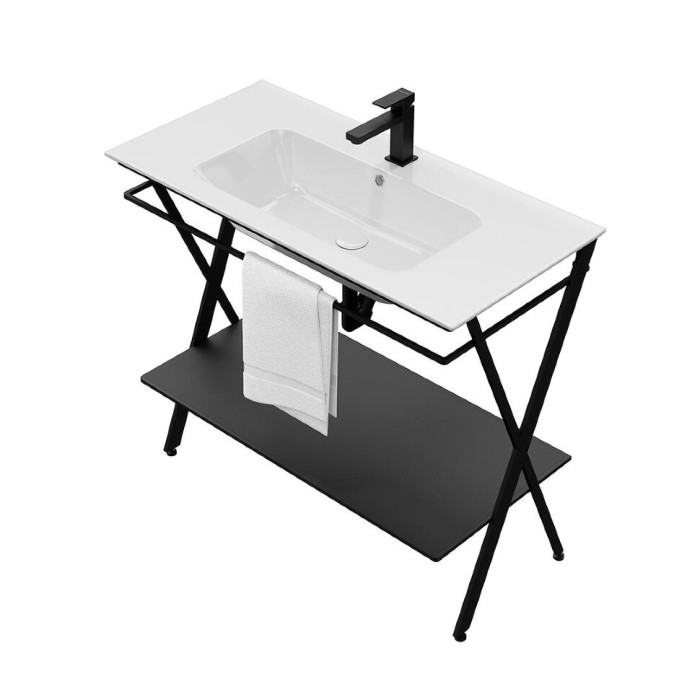 Металлическая структура напольная 95см, Piano next Kerama Marazzi, черный - PIA.N.95\BLK