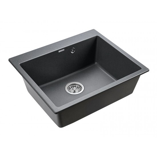 Мойка для кухни гранит 600х520 Paulmark KANTE 60, графит - PM106052-DG