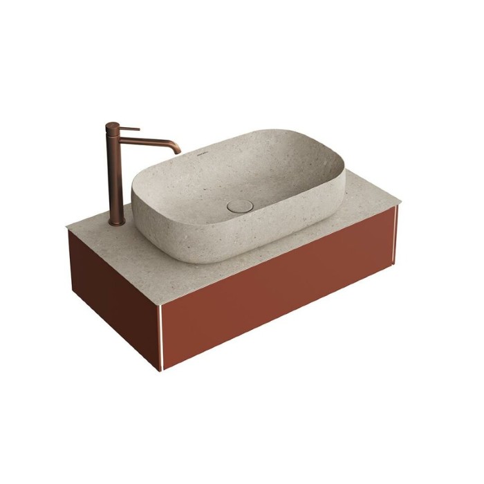 Тумба подвесная 90см, 1 ящик, Magica Kerama Marazzi, красный - MA.90.1\VR.M