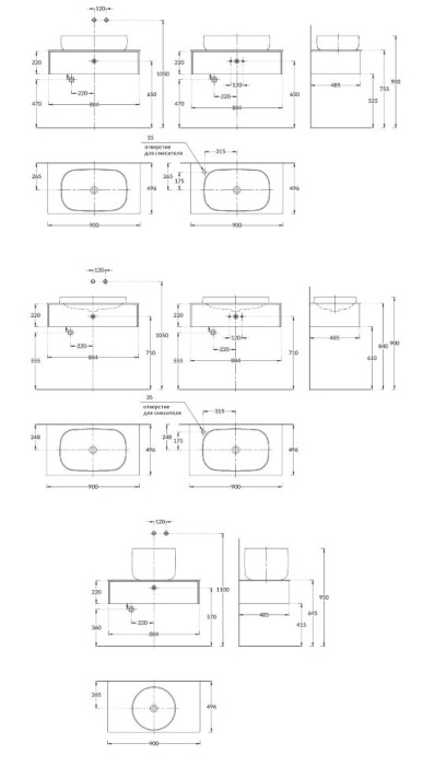 Тумба подвесная 90см, 1 ящик, Magica Kerama Marazzi, красный - MA.90.1\VR.M