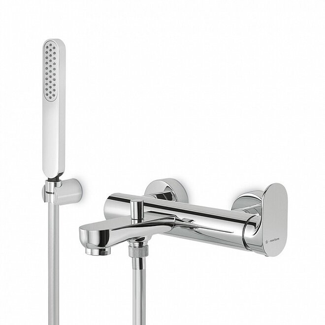 Настенный латунный смеситель для ванны, Ole Kerama Marazzi, хром - 69440CKM.21.018