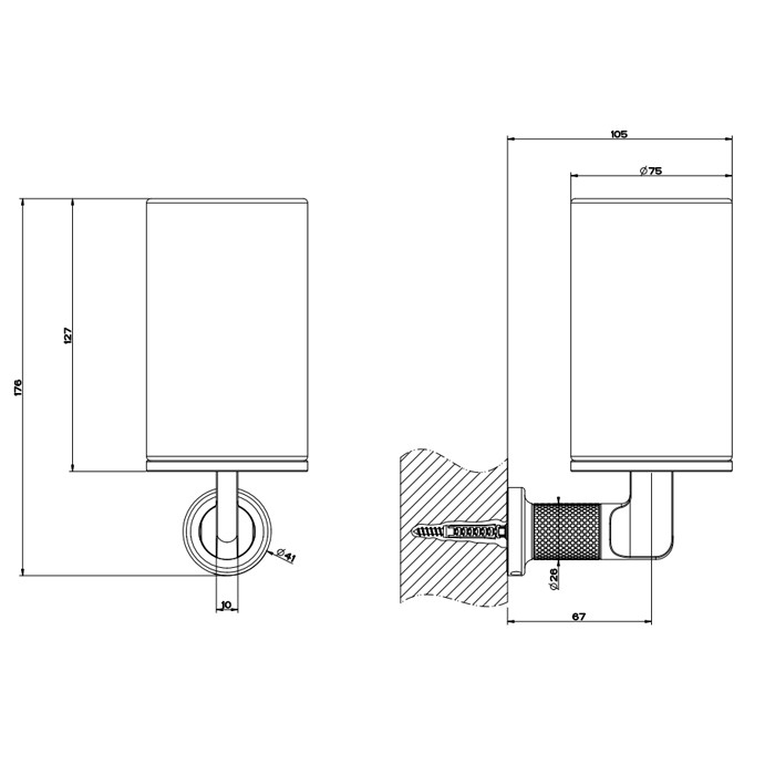 Стакан для зубных щеток настенный, Gessi Inciso, черный/finox арт. 58508#149