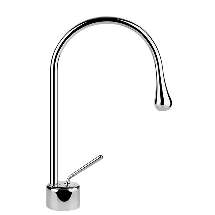 Смеситель для раковины на 1 отверстие, излив 174мм R=90, Gessi Goccia, хром арт. 33601#031