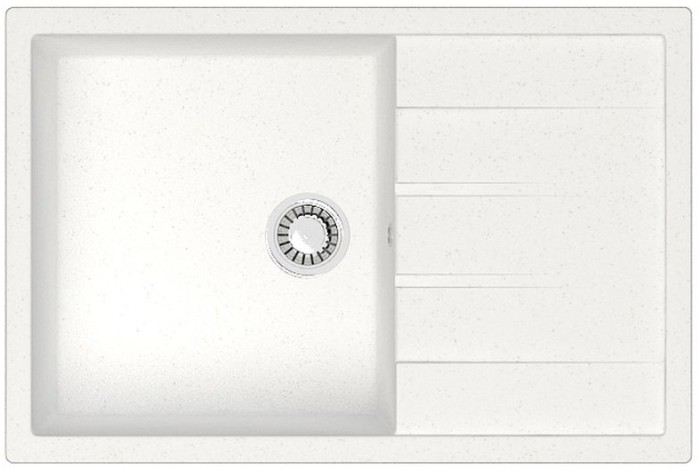 Кухонная мойка Vision 750x505x218 искусственный мрамор, белая, Azario Vision - CS00078336