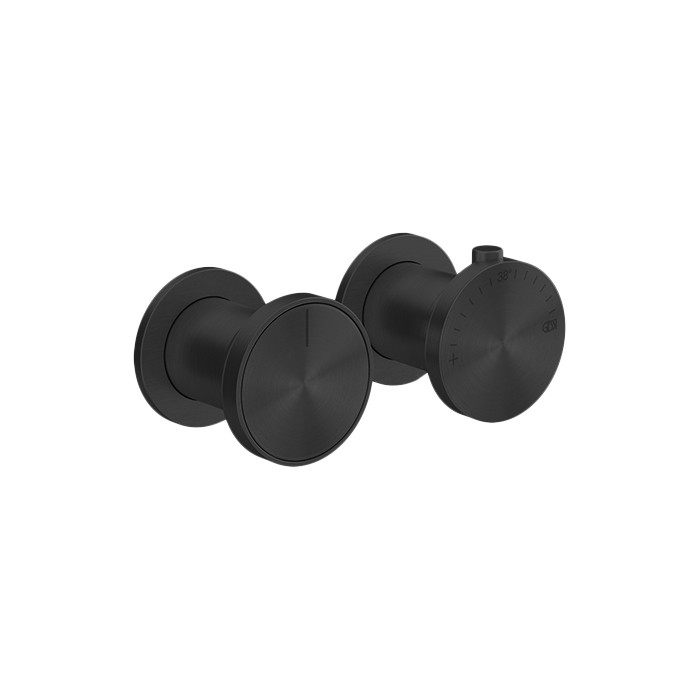 Смеситель для ванны, встраиваемый, термостатический, Gessi Origini, black metal brushed pvd арт. 66134#707
