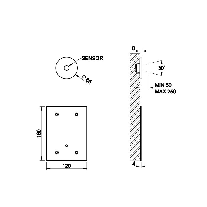 Управления для настенного излива с кран-фильтром для регулировки температуры и напора (отрыт 15сек), Gessi Ingranaggio, хром арт. 30651#031