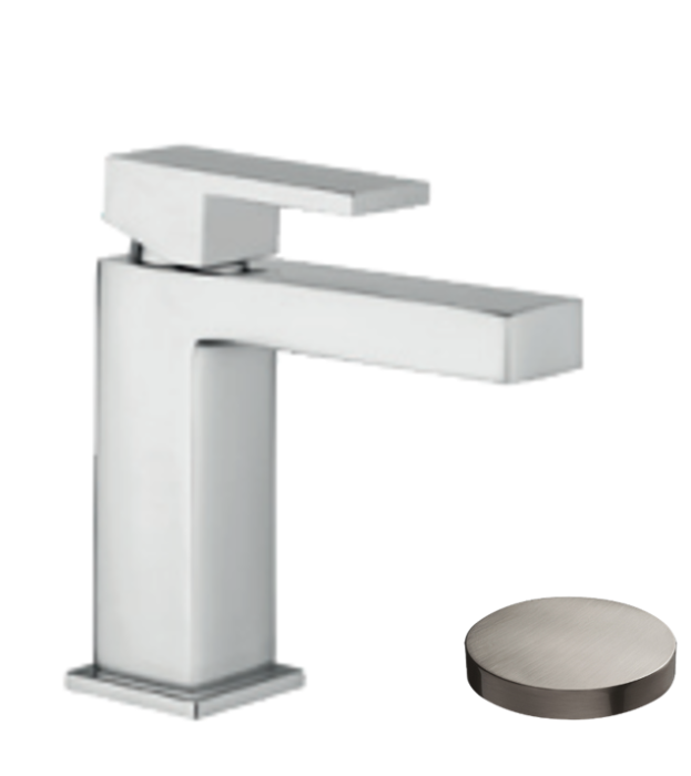 Смеситель для раковины, однорычажный, без донного клапана, Giulini Pablolux, матовый никель арт. 9833/SCNKO