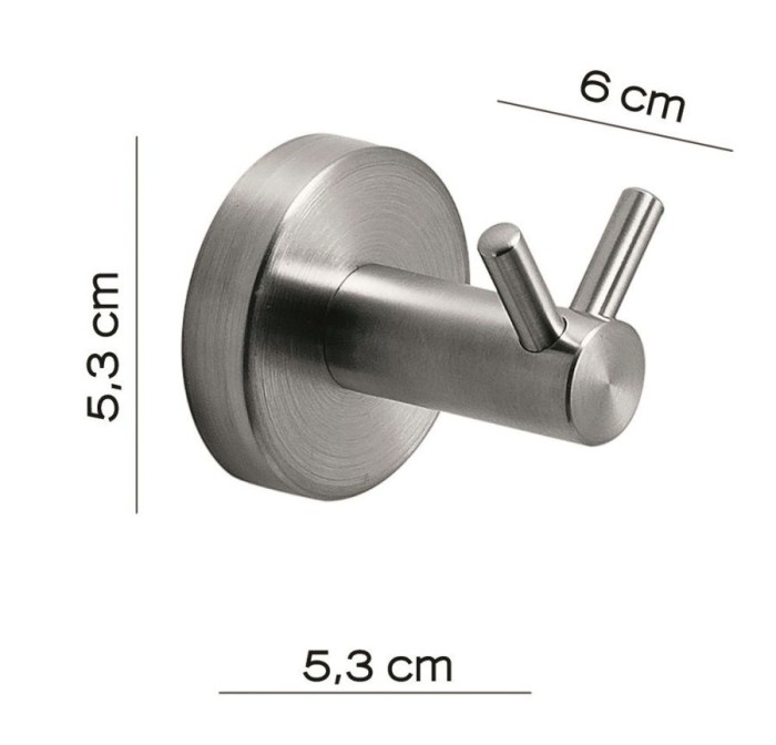 Крючок двойной Project Gedy, 5026(38) цвет: хром