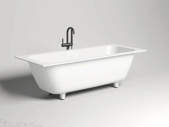 Ванна встраиваемая 180x80, глянцевая, Salini ORLANDA AXIS арт. 103212GRF