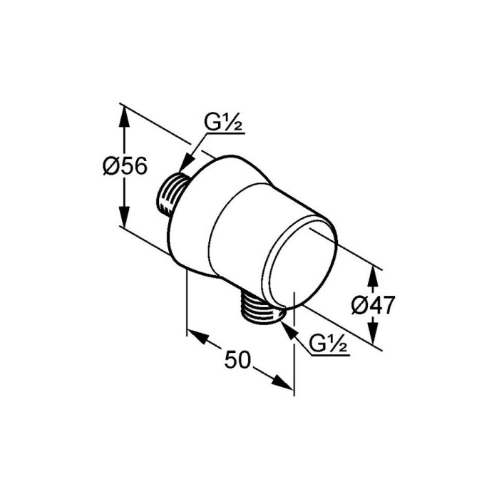 Соединение для шланга dn15, Kludi, хром - 6306005-00