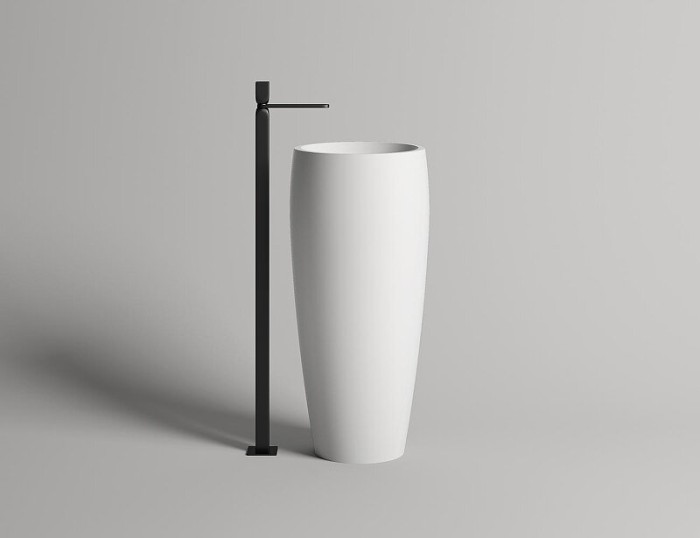 Раковина напольная 47x47, глянцевая, Salini ARMONIA арт. 130113G