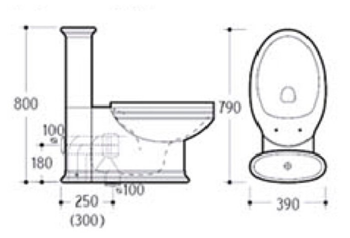 Унитаз с бачком напольный, Boheme Puro - 959