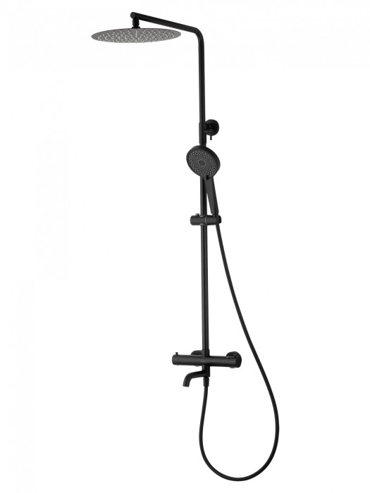 Душевая система с термостатом, Wonzon &amp; Woghand Stick, WW-88739903-MB цвет: черный